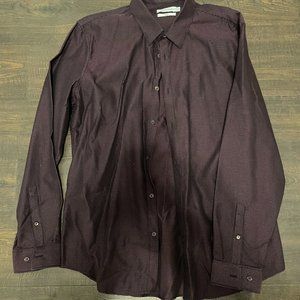 CALVIN KLEIN MENS DRESS SHIRT LARGE